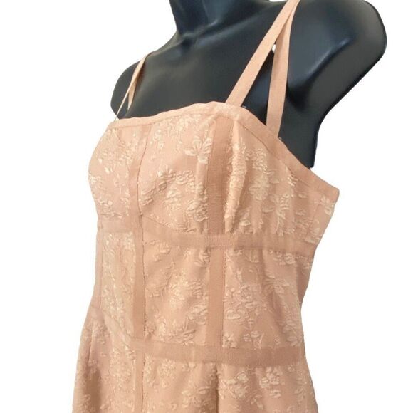 Ali & Jay Peach Meet Me In The Grotto Textured Floral Lace Bodycon Mini Dress Sz - Picture 5 of 16